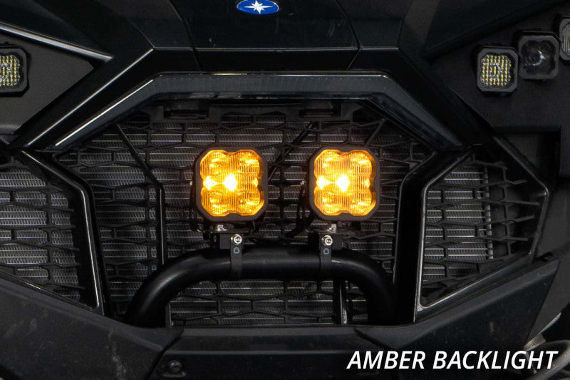 Diode Dynamics SS3 LED Bumper 1 3/4 In Roll Bar Kit Pro - Yellow SAE Fog (Pair)