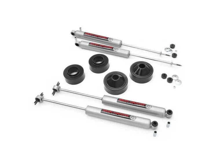 Rough Country 1.75 Inch Suspension Lift Kit 07-18 Wrangler JK Includes N3 Series Shock Absorbers