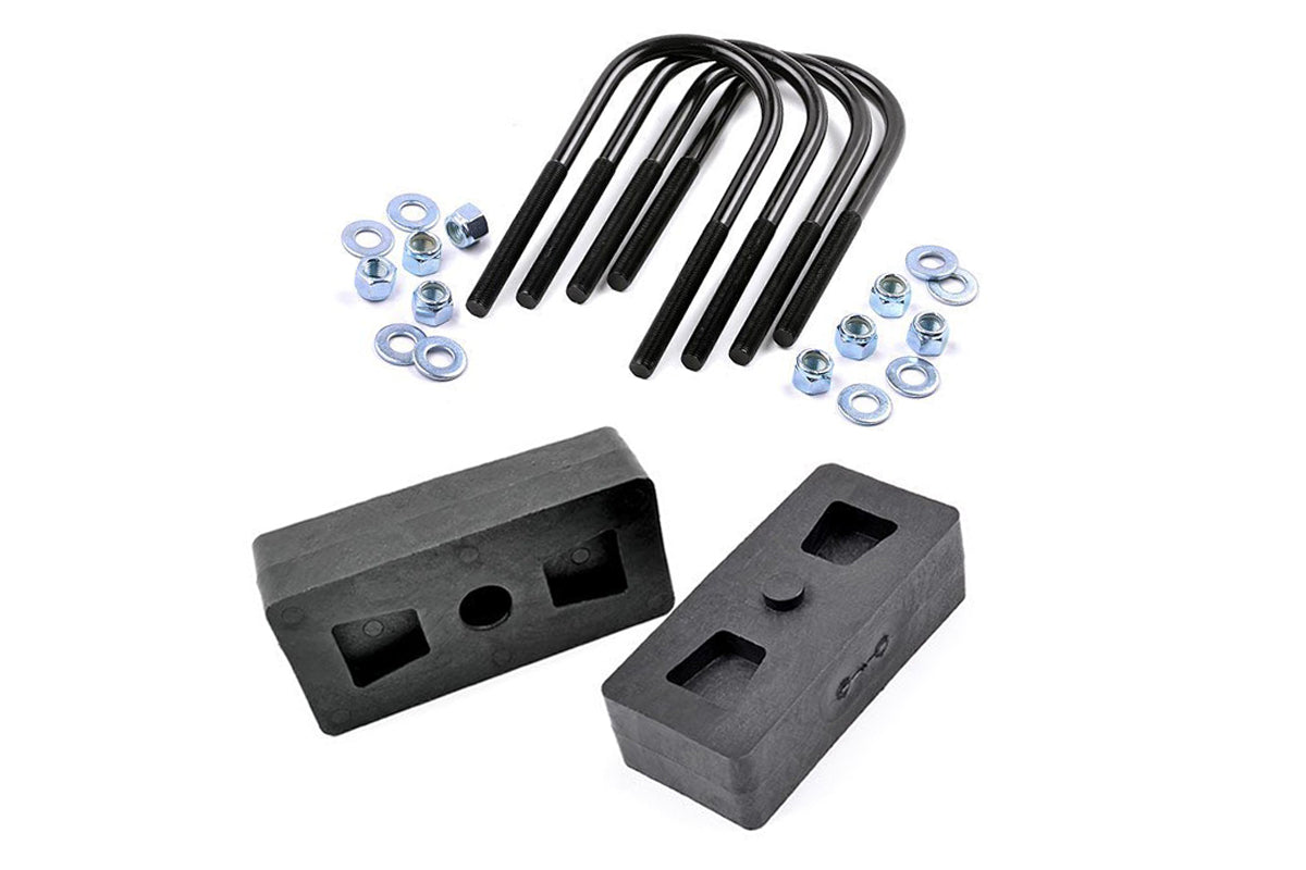 Rough Country 1 Inch Block and U-Bolt Kit 97-03 Ford F-150 2WD/4WD