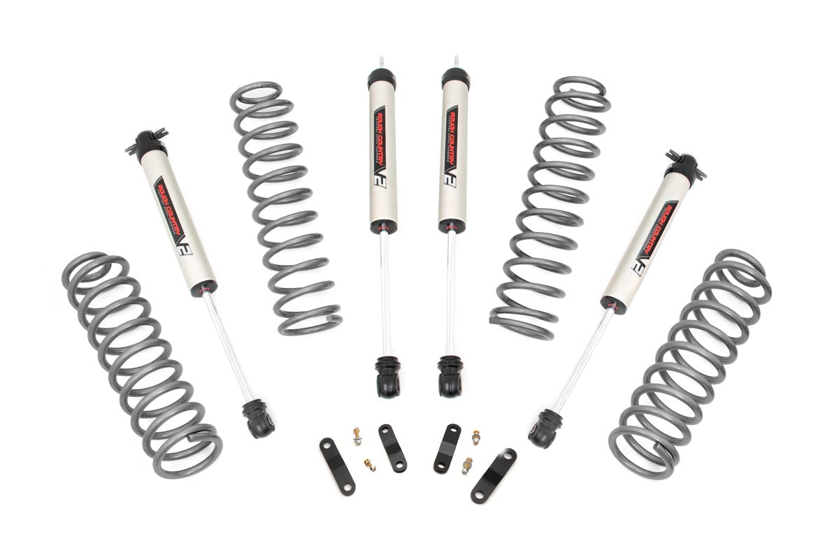 Rough Country 2.5 Inch Jeep Suspension Lift Kit w/V2 Shocks 07-18 Wrangler JK Unlimited
