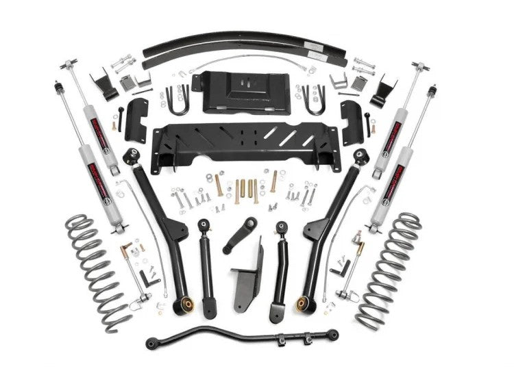Rough Country 4.5 Inch Jeep Long Arm Suspension Lift Kit 84-01 XJ Cherokee-2.5L/4.0L/NP231