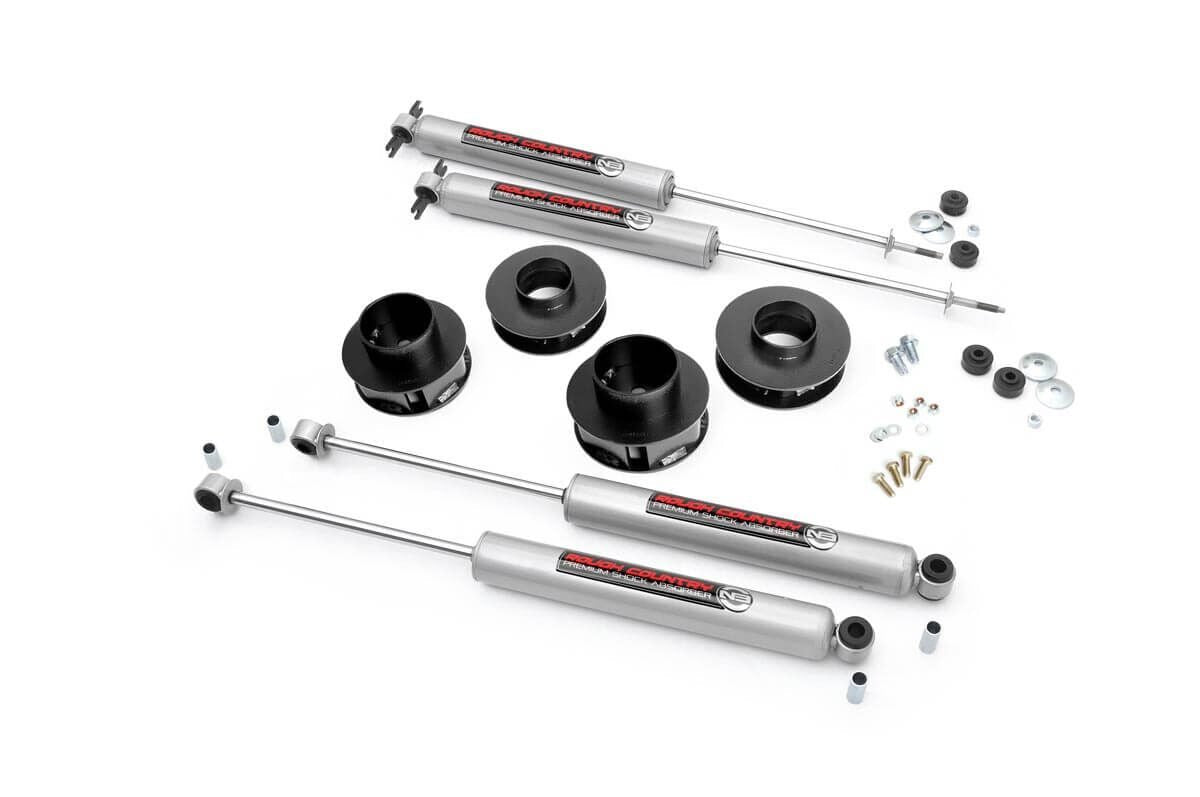 Rough Country 2 Inch Jeep Suspension Lift Kit Preminum N3 Shocks 99-04 4WD Jeep Grand Cherokee WJ