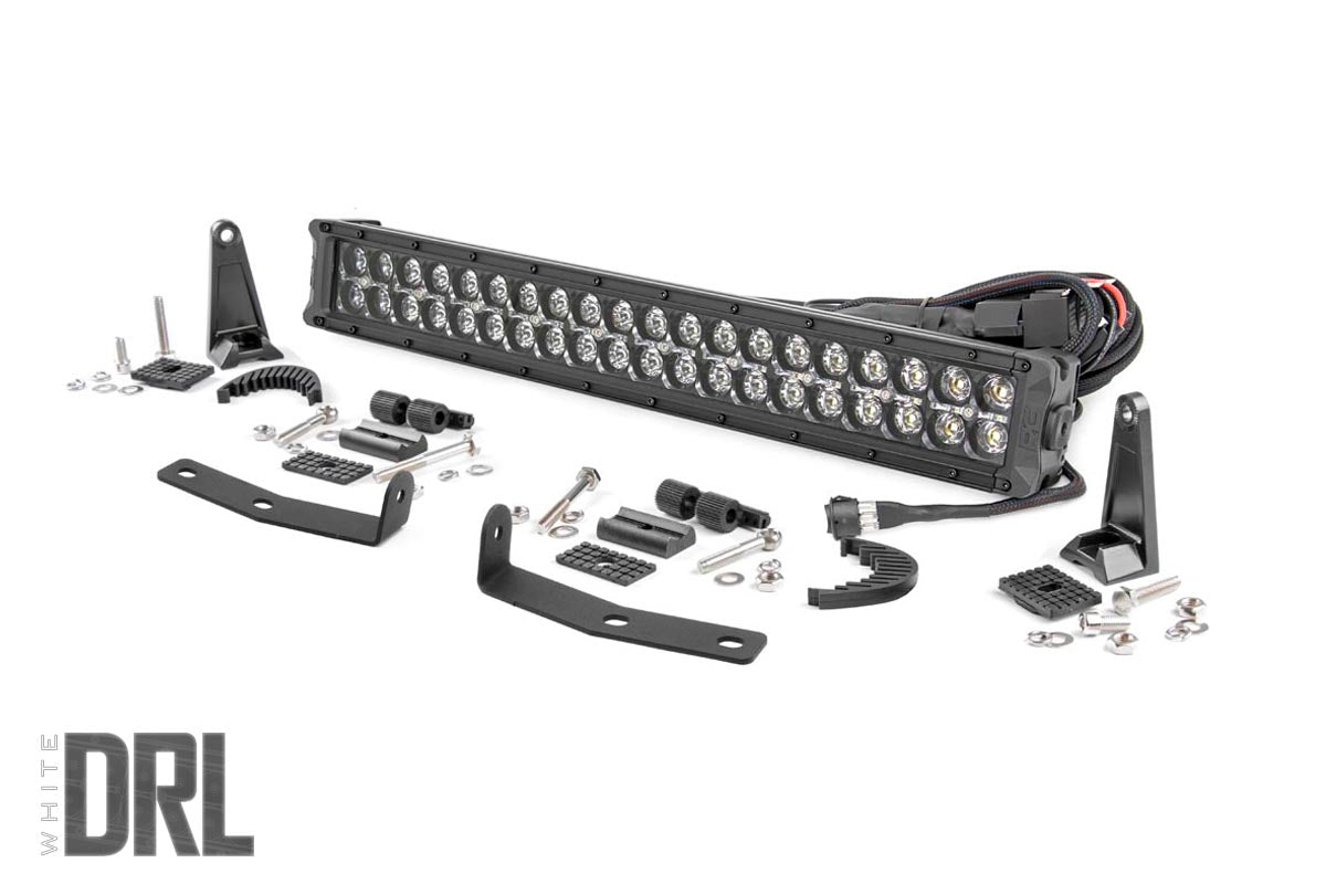 Rough Country Nissan 20 Inch LED Bumper Kit Black Series w/White DRL 16-20 Titan XD
