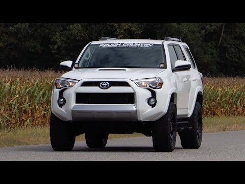 Rough Country Toyota 4Runner 2 Inch LED Lower Windshield Ditch Kit Black Series w/Amber DRL For 14-23 4Runner