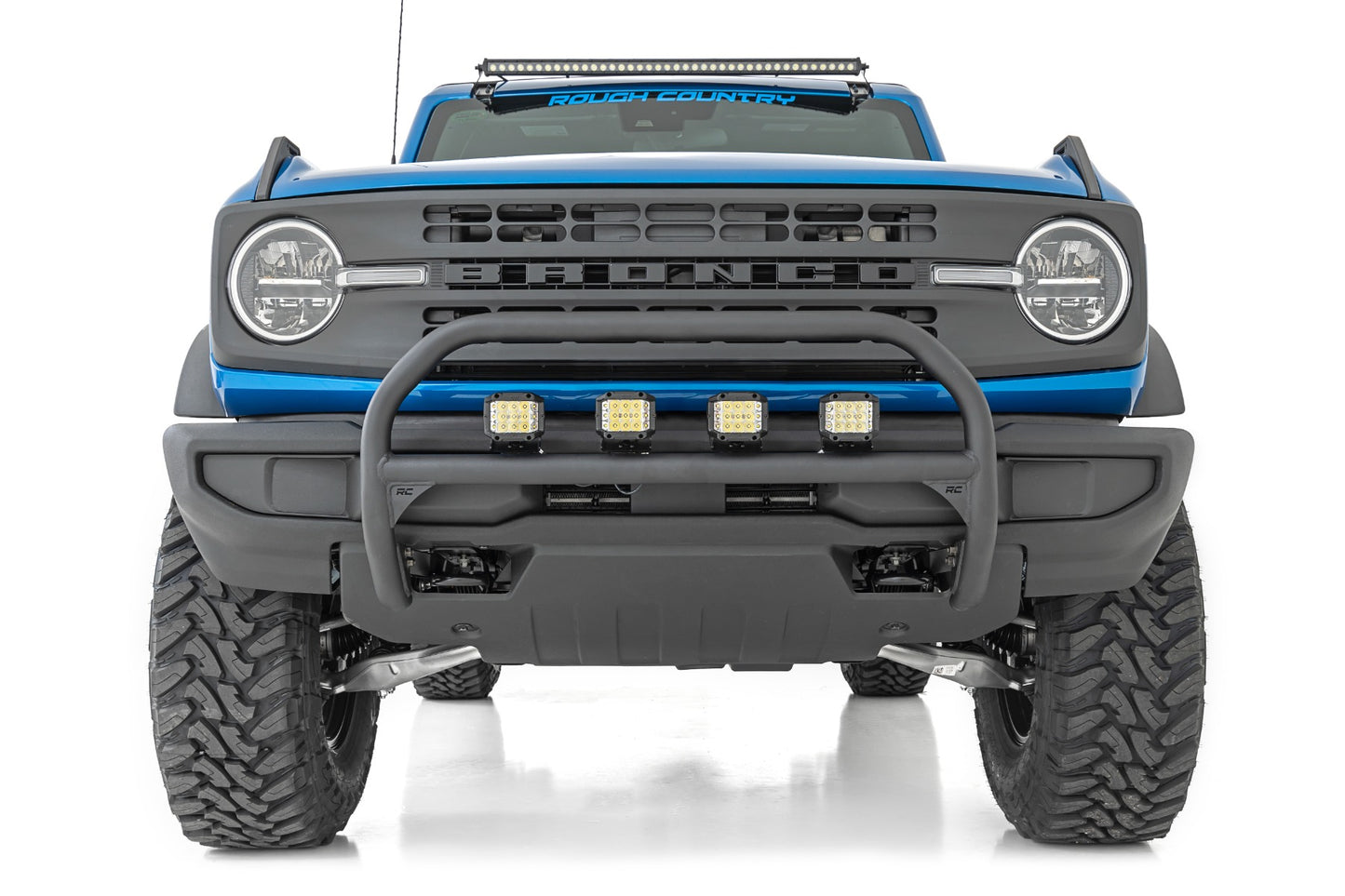 Rough Country LED Light Upper Windshield 40 Inch Black Single Row 21-22 Ford Bronco