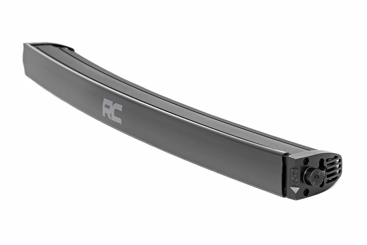 Rough Country 30 Inch Curved CREE LED Light Bar Single Row Black Series w/Cool White DRL