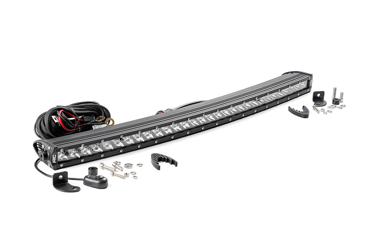 Rough Country 30 Inch Curved CREE LED Light Bar Single Row Chrome Series