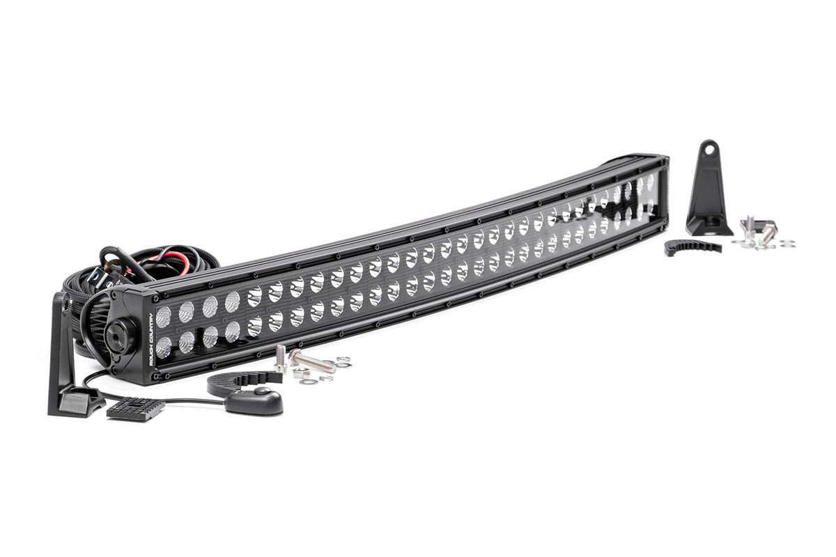 Rough Country 30 Inch Curved CREE LED Light Bar Dual Row Black Series