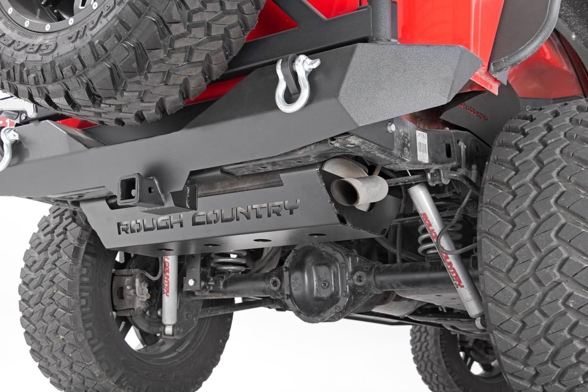 Rough Country Jeep Muffler Skid Plate 07-18 Wrangler JK
