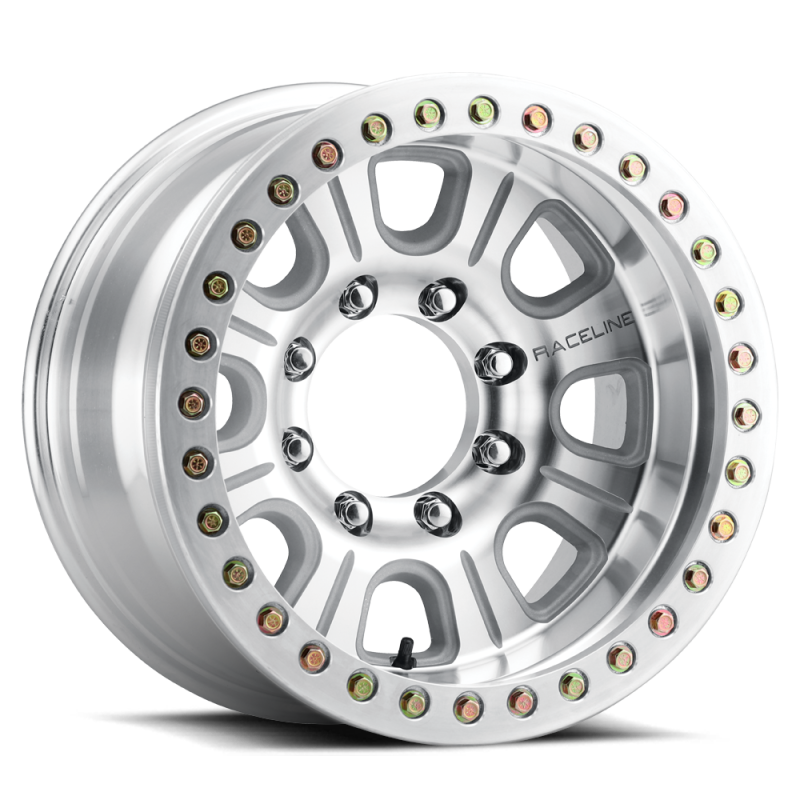 Raceline RT233 Monster 17x9.5in 5x139.7 BP -32mm Offset 107.95mm Bore - Machined Beadlock Wheel