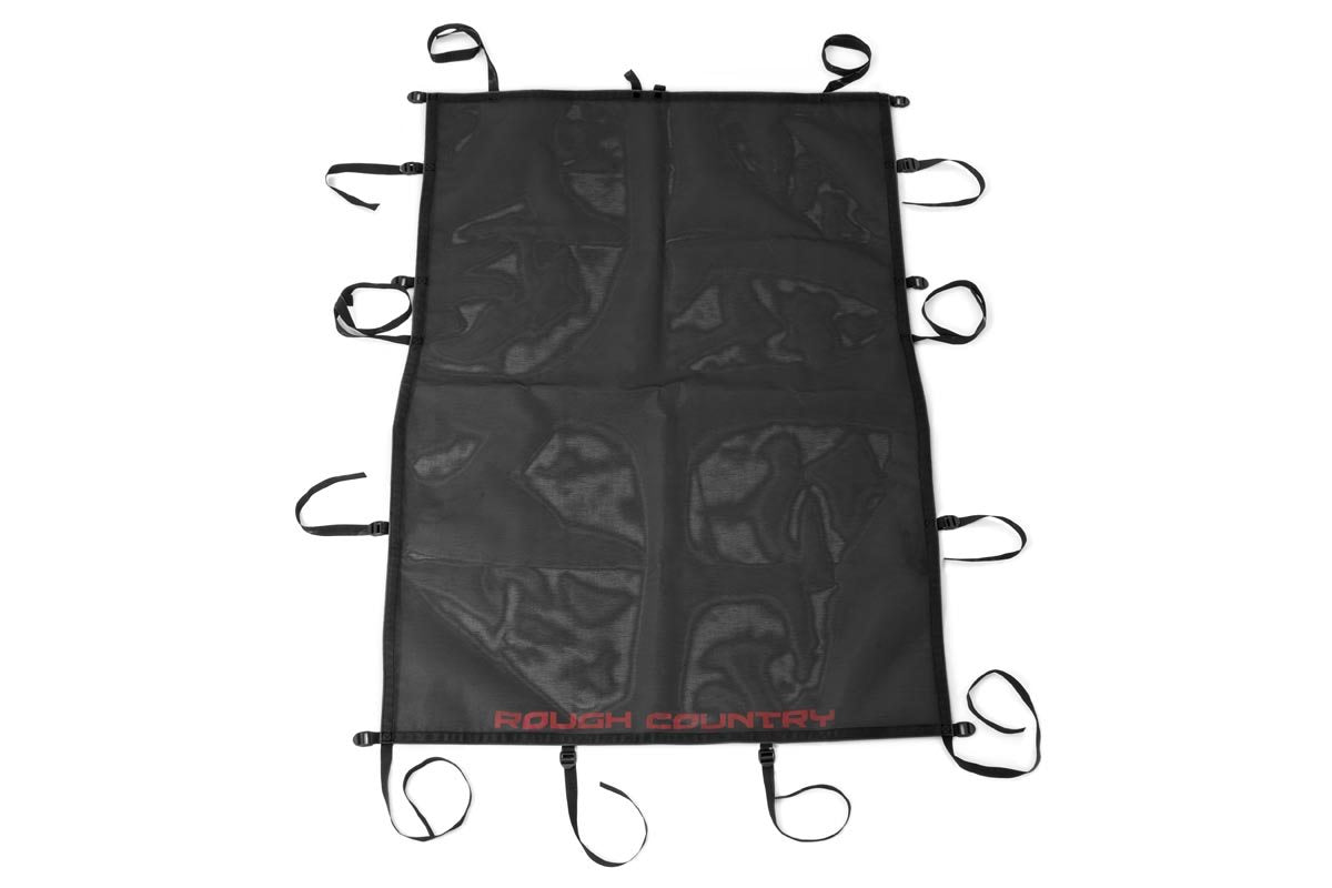 Rough Country Jeep Wrangler JK Unlimited Mesh Bikini Top Plus 07-18 4 Door Black