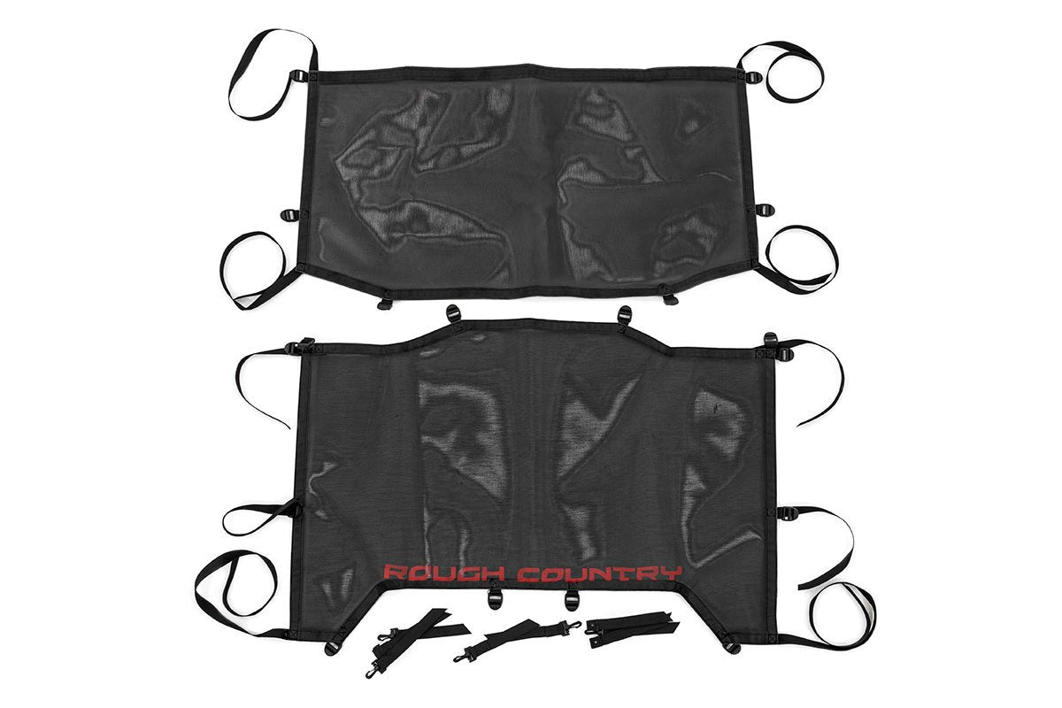 Rough Country Jeep Wrangler JL Unlimited Mesh Bikini Top Plus 18-20 4 Door Black