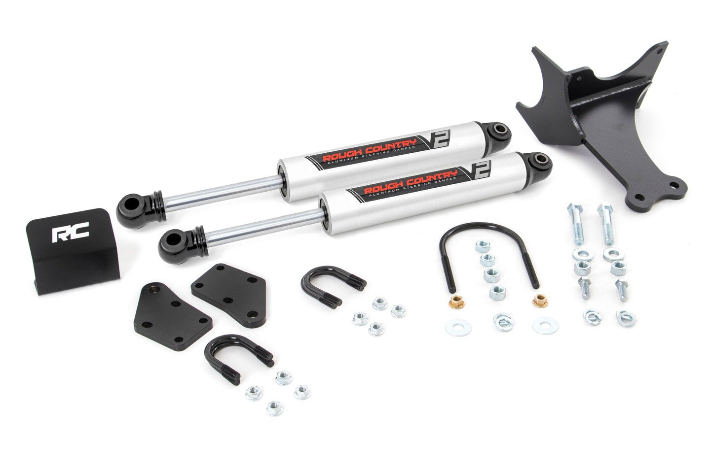 Rough Country V2 Steering Stabilizer Dual 05-22 Ford Super Duty 4WD