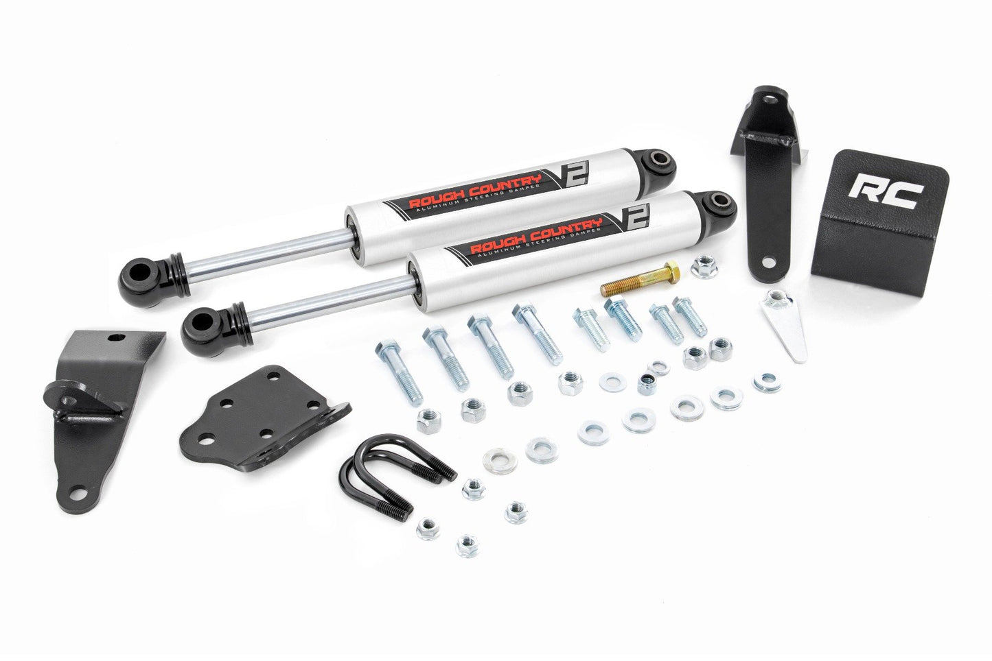 Rough Country V2 Steering Stabilizer Dual 03-13 Ram 2500/03-12 3500 4WD