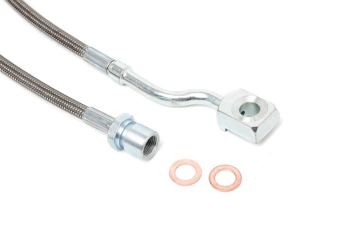 Rough Country Extended Front Brake Lines 5-7.5 Inch Lifts 07-19 Silverado/Sierra 1500/SUV