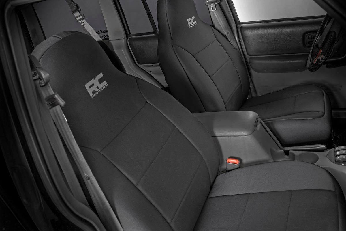 Rough Country Seat Covers Non Detach Headrest Front and Rear 84-96 Jeep Cherokee XJ