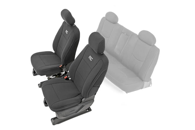 Rough Country Neoprene Front Seat Covers Black 14-18 Silverado/Sierra 1500