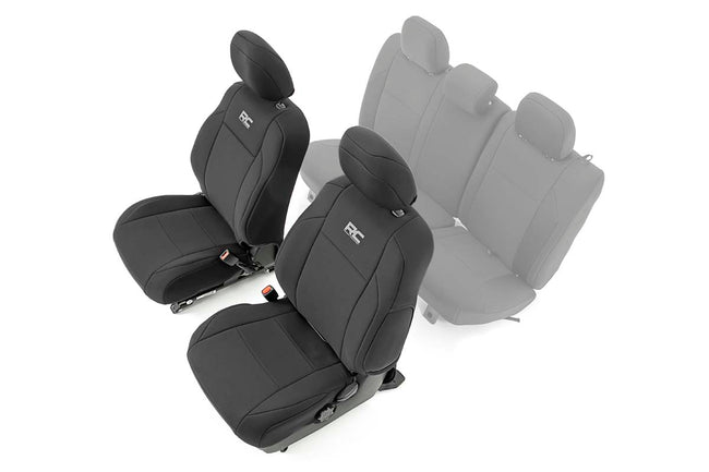 Rough Country Tacoma Neoprene Front Seat Covers For 16-Pres Toyota Tacoma Crew Cab