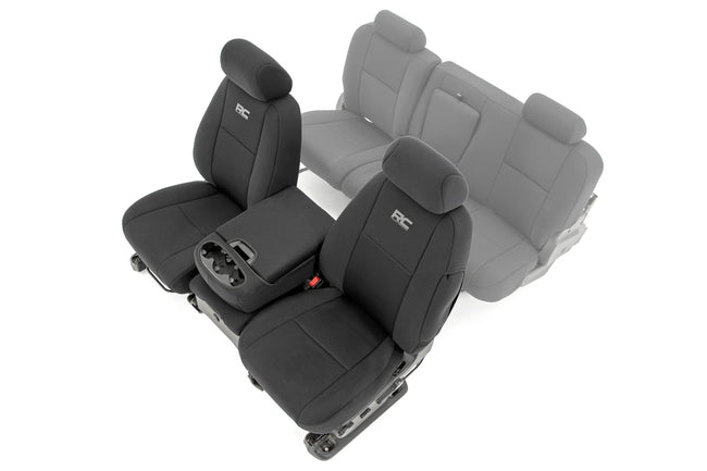 Rough Country GM Neoprene Front Seat Covers Black (07-13 1500/11-13 2500)