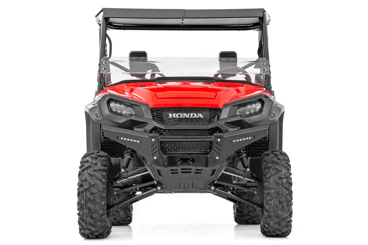 Rough Country Honda Front Bumper Panels w/ 6.0 Inch LED Light Bars 16-20 Pioneer 1000 w/o Factory Stinger