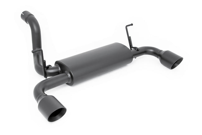 Rough Country Jeep Dual Outlet Performance Exhaust - Black 18-20 Wrangler JL/JLU