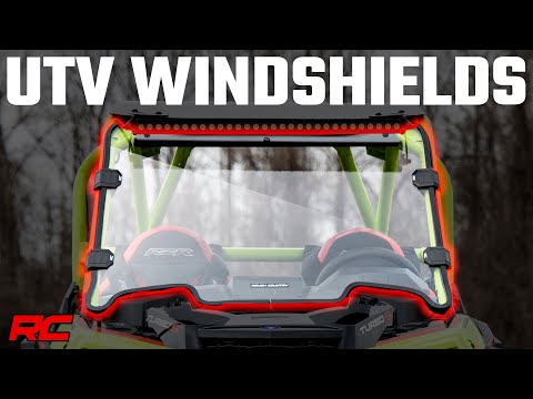Rough Country Vented Full Windshield Scratch Resistant 15-22 Kawasaki Mule Pro-FX
