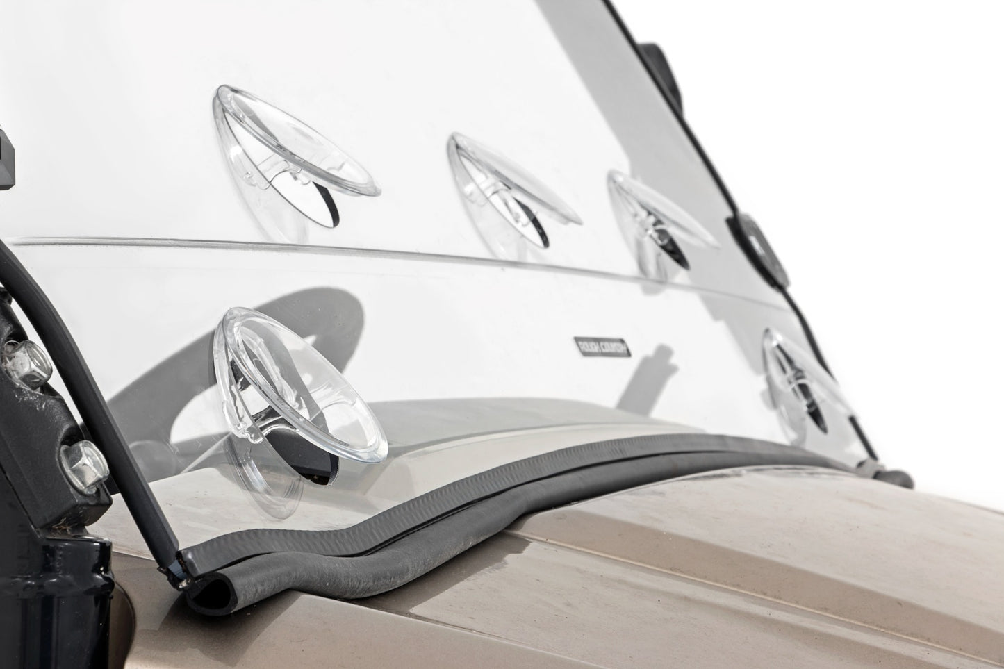 Rough Country Vented Full Windshield Scratch Resistant 15-22 Kawasaki Mule Pro-FX