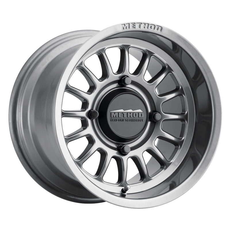 Method MR411 Bead Grip 15x10 6+4 25mm Offset 4x136 106.25mm CB Gloss Titanium Wheel