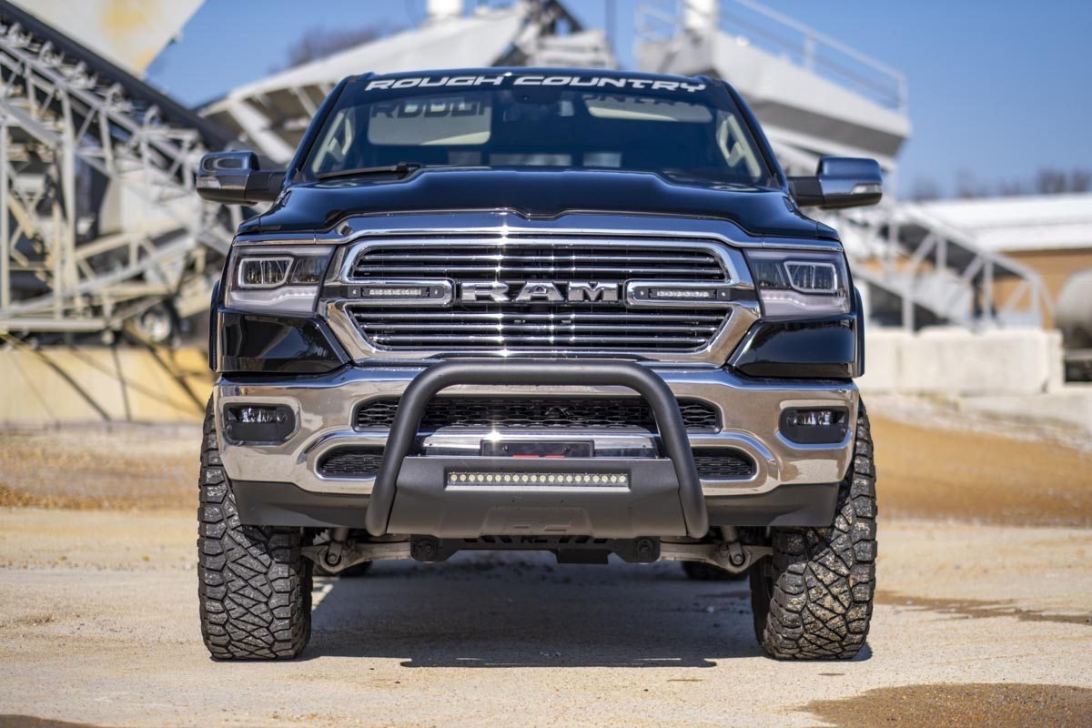 Rough Country RAM 19-20 1500 Bull Bar w/LED Light Bar Black