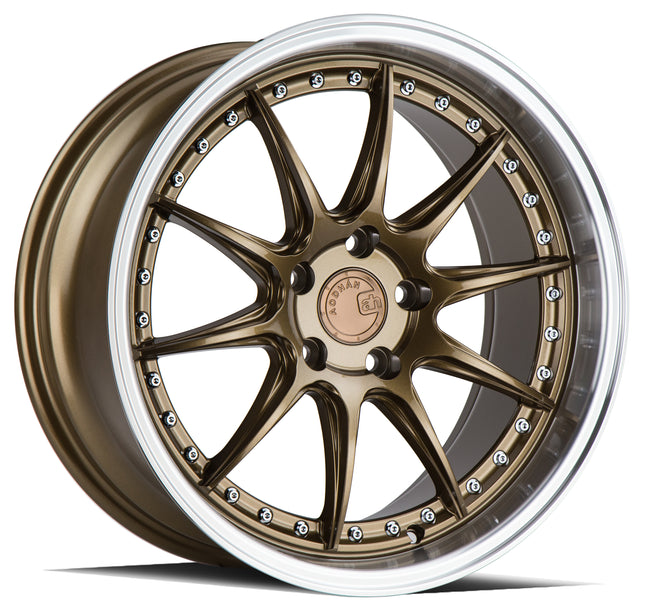 Aodhan Wheels DS07 Bronze w/Machined Lip 18x8.5 5x100 | +35 | 73.1