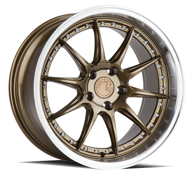 Aodhan Wheels DS07 Bronze w/Machined Lip 19x9.5 5x114.3 | +22 | 73.1