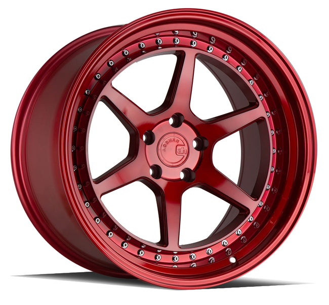 Aodhan Wheels DS09 Candy Red w/ (Chrome Rivets) 19x11 5x114.3 | +22 | 73.1