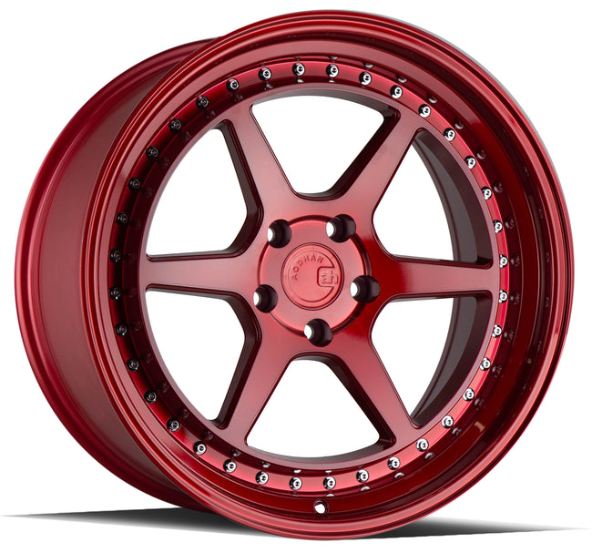 Aodhan Wheels DS09 Candy Red w/ (Chrome Rivets) 19x9.5 5x114.3 | +15 | 73.1