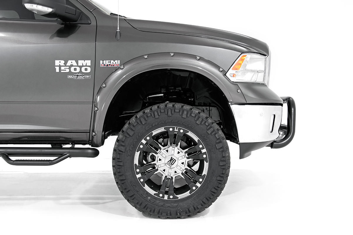 Rough Country Dodge Pocket Fender Flares Rivets 09-18 RAM 1500 w/Metal Or Plastic Bumper