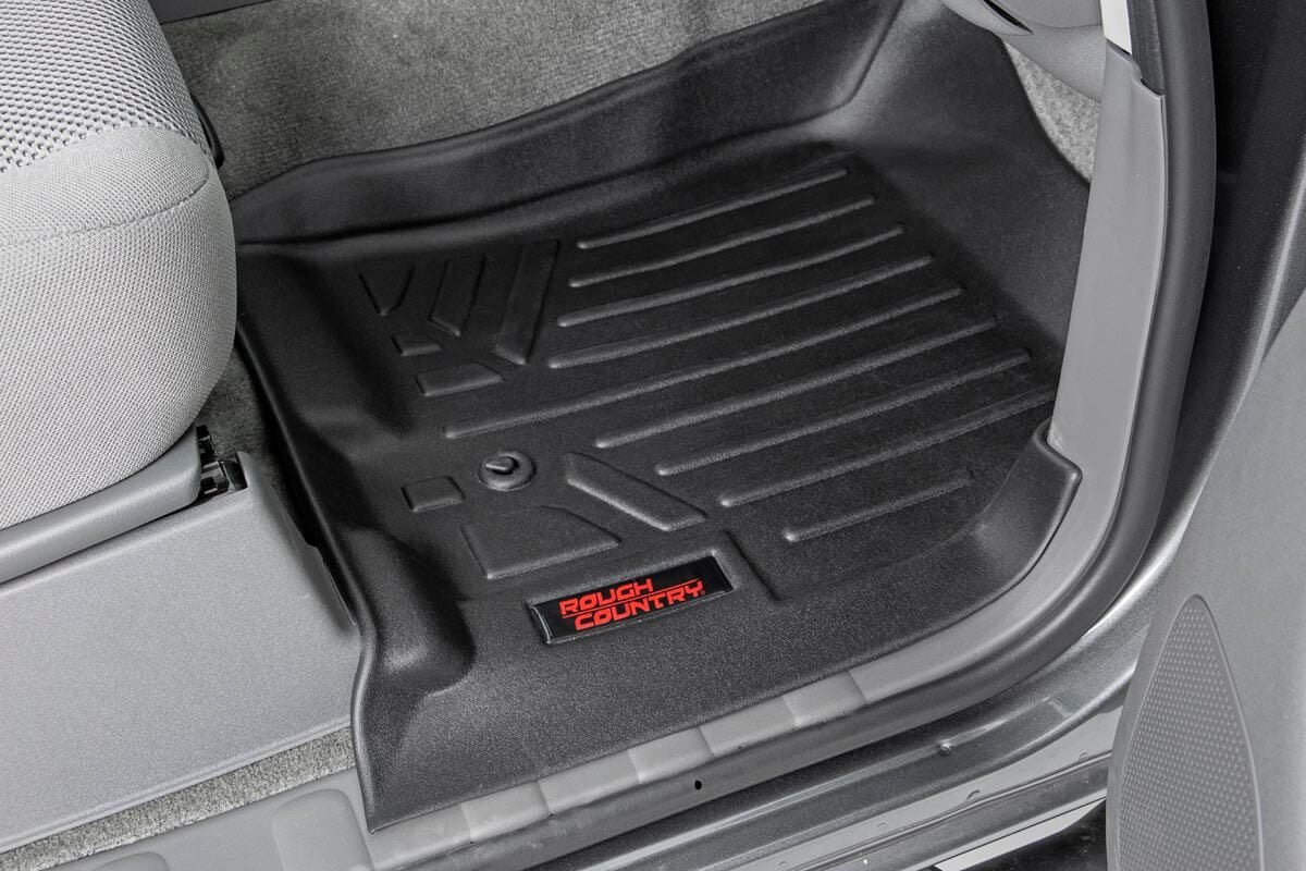 Rough Country Heavy Duty Floor Mats Front/Rear-08-20 Nissan Frontier Crew Cab