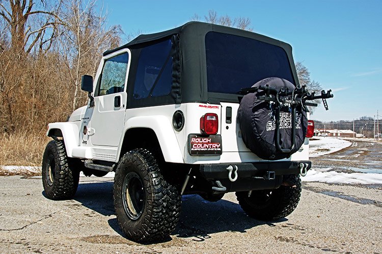 Rough Country Jeep Replacement Soft Top Black Denim 97-06 TJ Wrangler Full Steel Doors