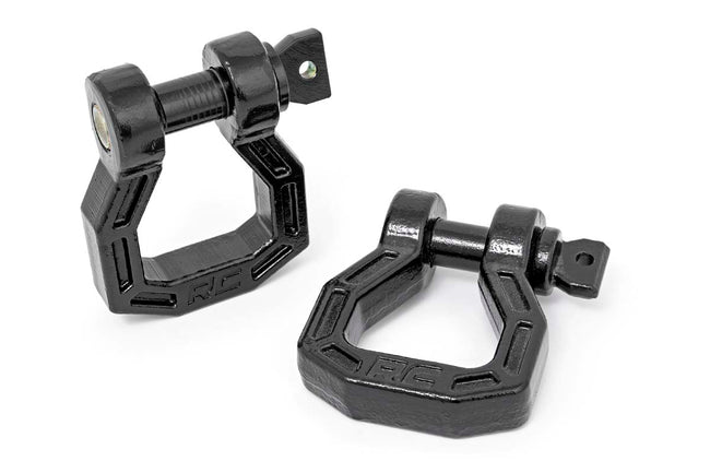 Rough Country Forged D-Ring Set Black Pair