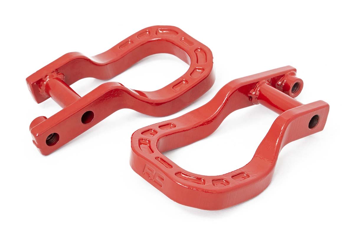 Rough Country Forged Tow Hooks 19-20 Silverado 1500 Red