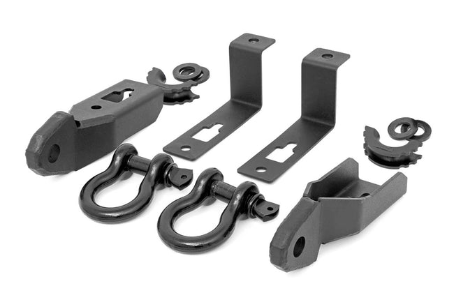 Rough Country Ford Tow Hook to Shackle Conversion Kit Mounts & Standard D-Rings 19-20 Ranger