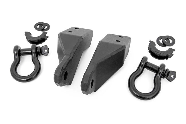 Rough Country Toyota Tow Hook to Shackle Conversion Kit w/Standard D-Rings 07-20 Tundra