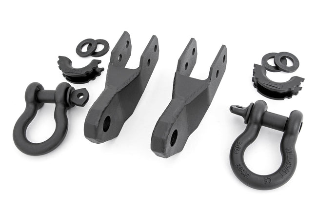 Rough Country GM Tow Hook to Shackle Conversion Kit w/D-Rings and Rubber Isolators (15-20 Canyon/Colorado)