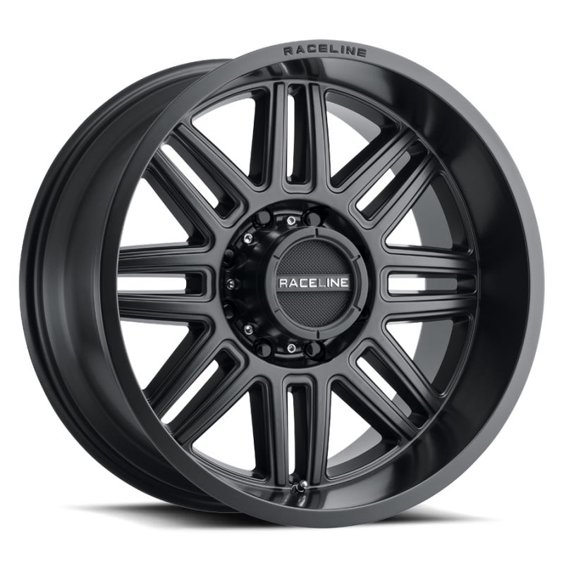 Raceline 948B Split 17x9in 6x139.7 BP -12mm Offset 106.1mm Bore - Satin Black Wheel