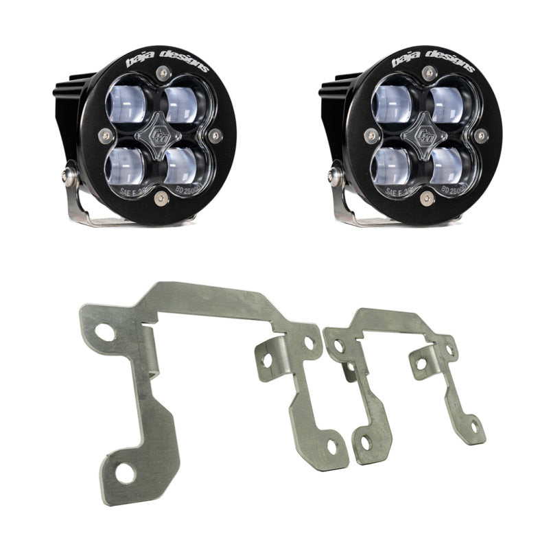 Baja Designs Ford 2019-23 Ranger; 2021-23 Bronco w/ OE Plastic Bumper Squadron Fog Light & Fog Pocket Kit