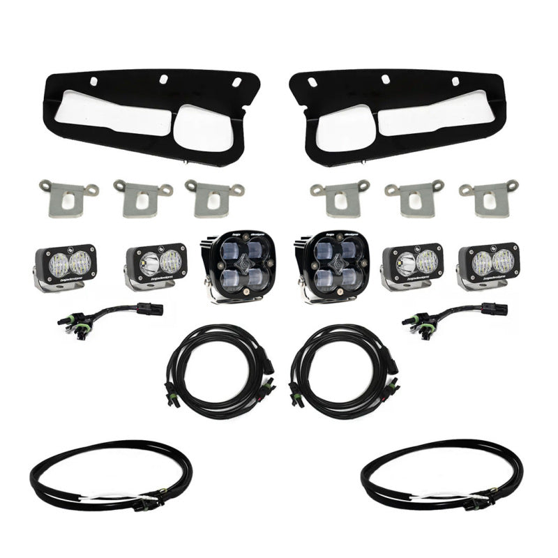 Baja Designs 2021+ Ford Bronco With Steel Bumper Clear SAE Fog Pocket Kit w/Upfitter