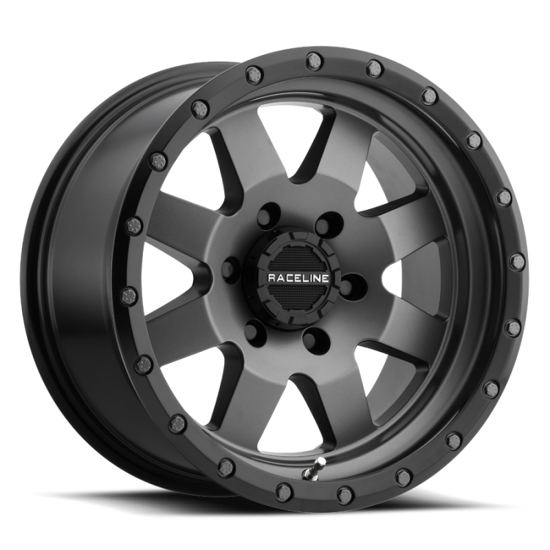 Raceline 935G Defender 17x9in 6x135 BP 0mm Offset 93.98mm Bore - Gunmetal Wheel