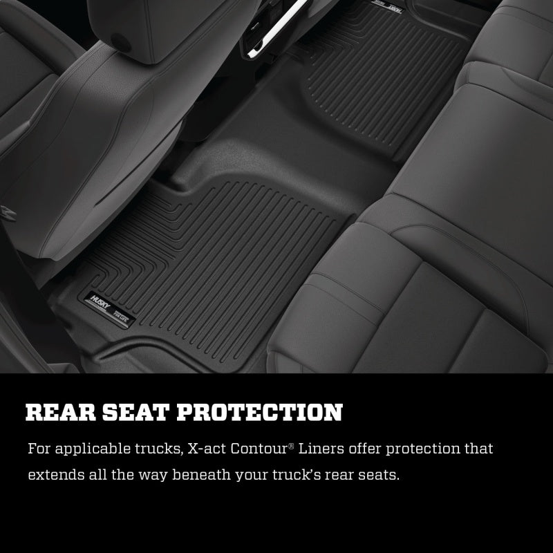 Husky Liners 08-22 Toyota Sequoia X-Act Contour Black 2nd Seat Floor Liners (w/o Second Row)