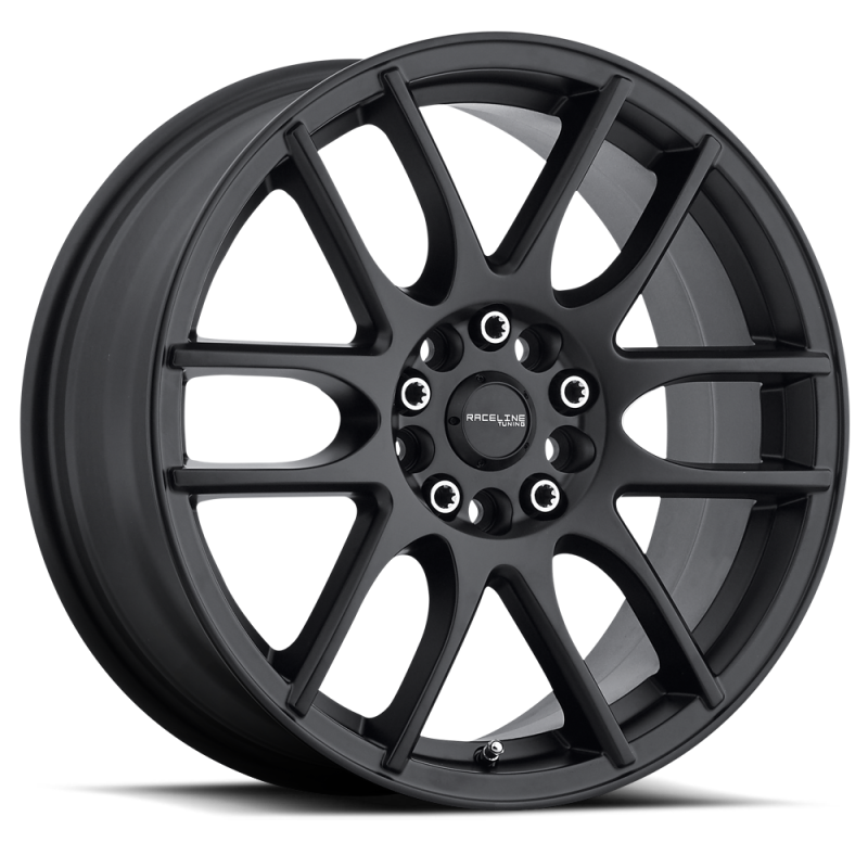Raceline 141B Mystique 17x7.5in 5x100 5x114.3 BP 40mm Offset 72.62mm Bore - Satin Black Wheel