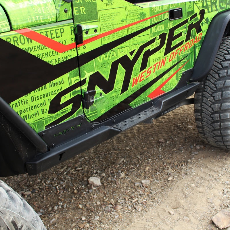 Westin/Snyper 07-17 Jeep Wrangler Rock Slider Steps - Textured Black