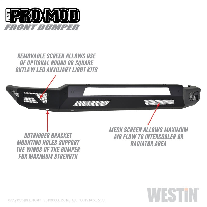 Westin 2019 Dodge Ram 1500 ( Excludes 1500 Classic & Rebel Models ) Pro-Mod Front Bumper