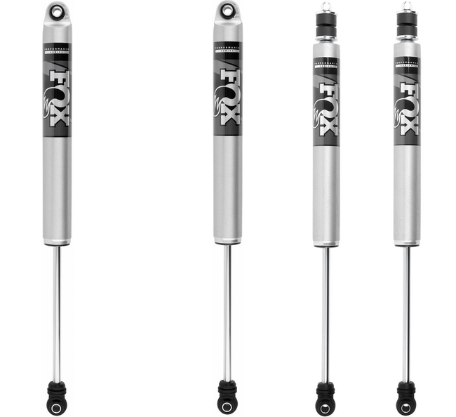 FRONT AND REAR SET Fox 05-16 Ford Super Duty 2.0 Performance Series Smooth Body IFP Shock For 0-1.5" Level